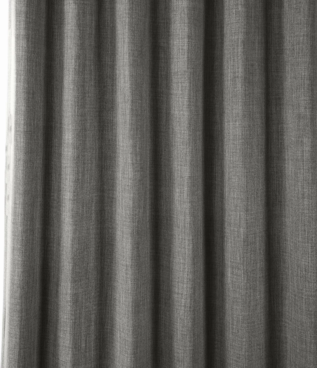 HPD Half Price Drapes - Faux Linen Curtains for Living Room (1 Panel) - 50W X 108L - Textured Room Darkening Curtains for Bedroom 108 Inches Long - Drapes for Home Decor, Blazer Grey