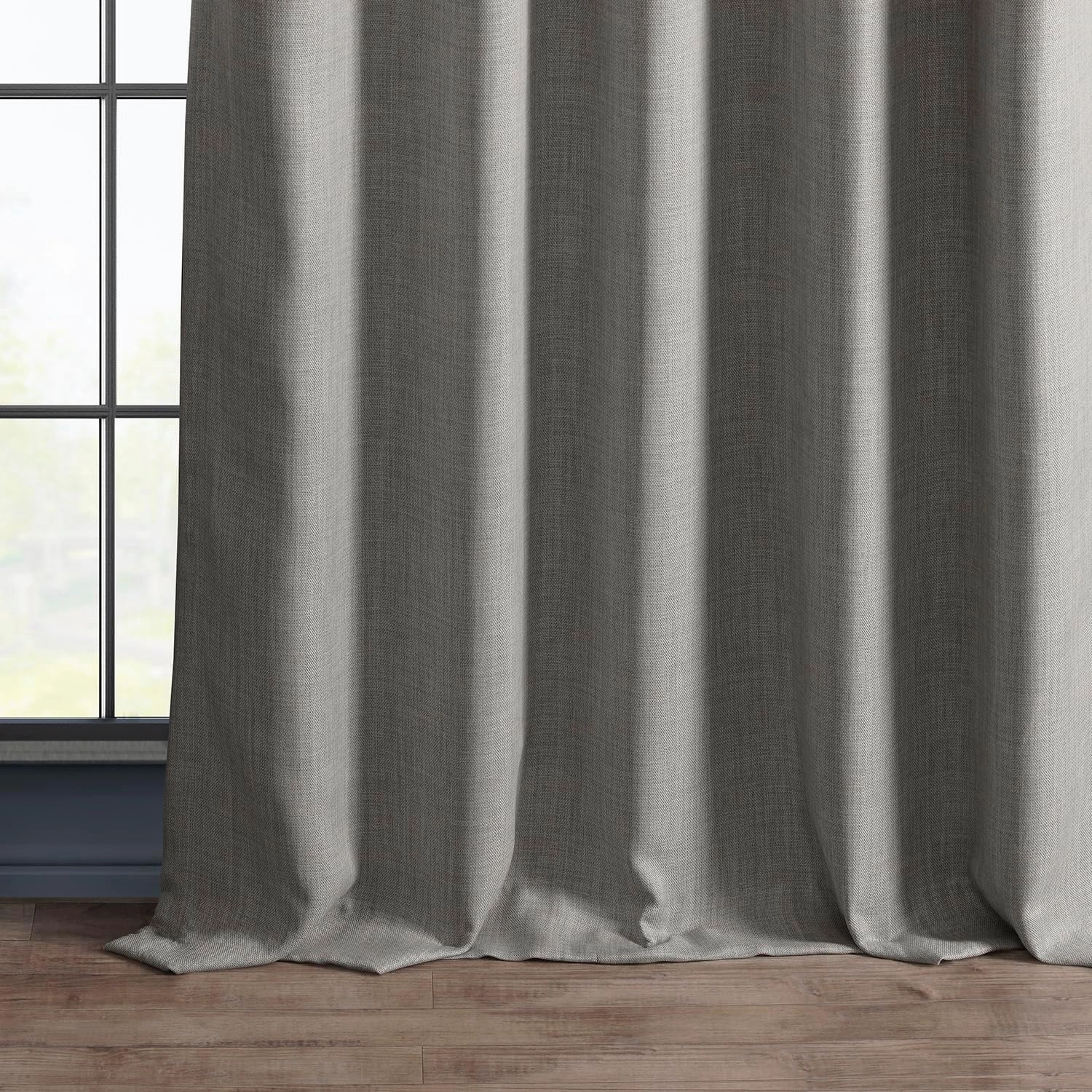HPD Half Price Drapes - Faux Linen Curtains for Living Room (1 Panel) - 50W X 108L - Textured Room Darkening Curtains for Bedroom 108 Inches Long - Drapes for Home Decor, Clay