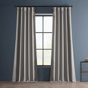 HPD Half Price Drapes - Faux Linen Curtains for Living Room (1 Panel) - 50W X 108L - Textured Room Darkening Curtains for Bedroom 108 Inches Long - Drapes for Home Decor, Clay