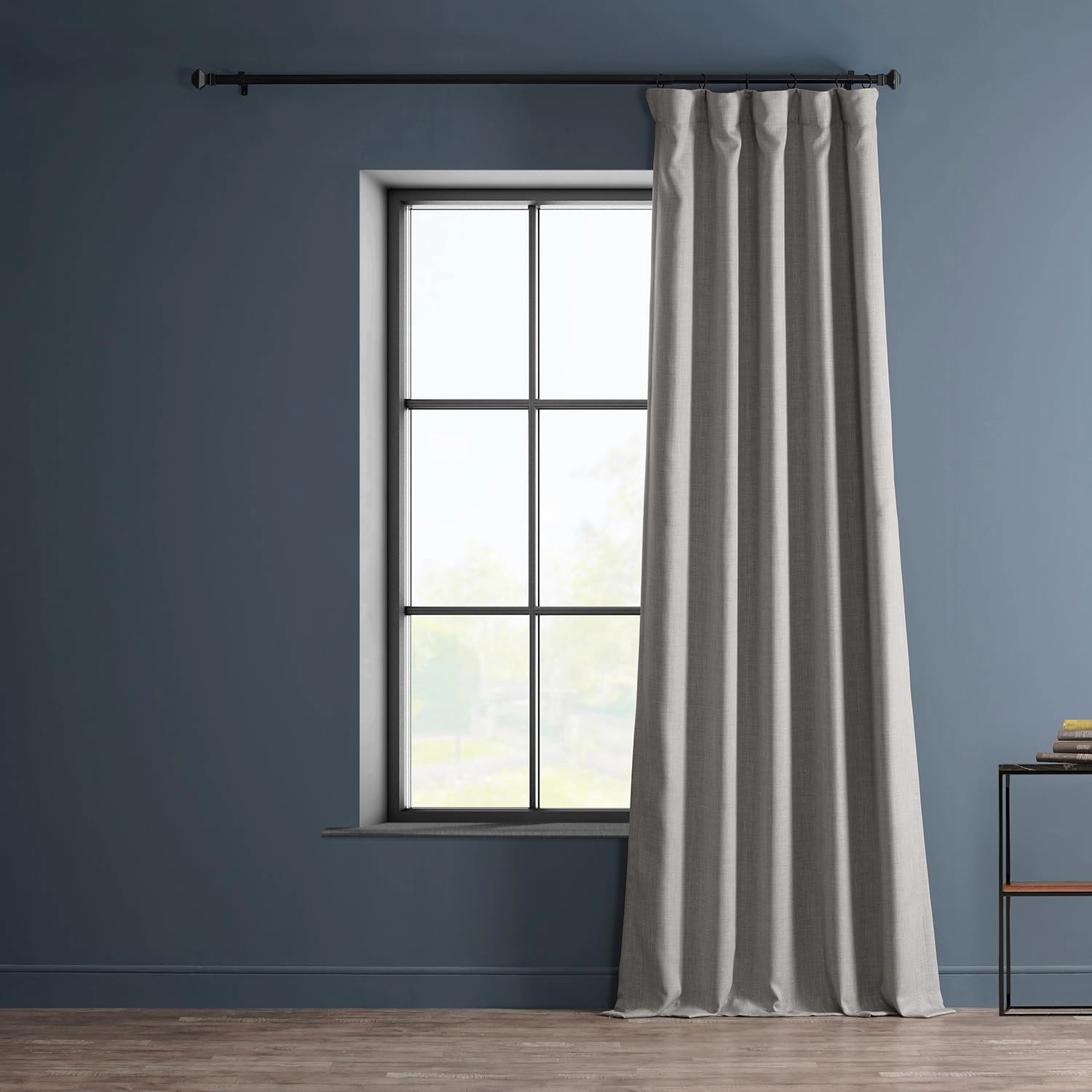 HPD Half Price Drapes - Faux Linen Curtains for Living Room (1 Panel) - 50W X 108L - Textured Room Darkening Curtains for Bedroom 108 Inches Long - Drapes for Home Decor, Clay