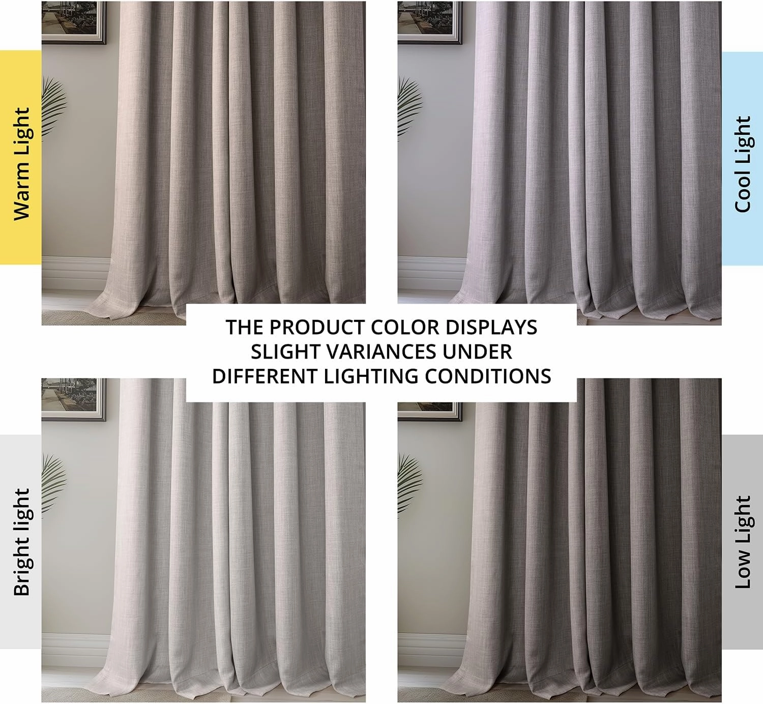 HPD Half Price Drapes - Faux Linen Curtains for Living Room (1 Panel) - 50W X 108L - Textured Room Darkening Curtains for Bedroom 108 Inches Long - Drapes for Home Decor, Clay