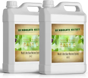 Humboldts Secret Set of A & B Liquid Hydroponics Fertilizer - World's Best Nutrient System – Hydroponic Nutrients for Outdoor, Indoor Plants – Supports Vegetative and Flowering Stages of Plants