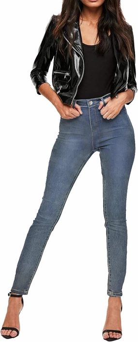 Hybrid & Company Women’s Classic Denim Mid Rise Skinny Jeans Super Stretch Pants
