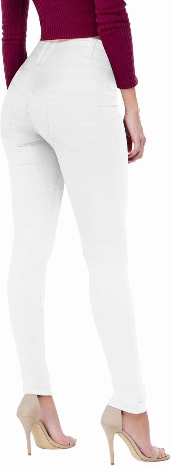 Hybrid & Company Women’s Classic Denim Mid Rise Skinny Jeans Super Stretch Pants