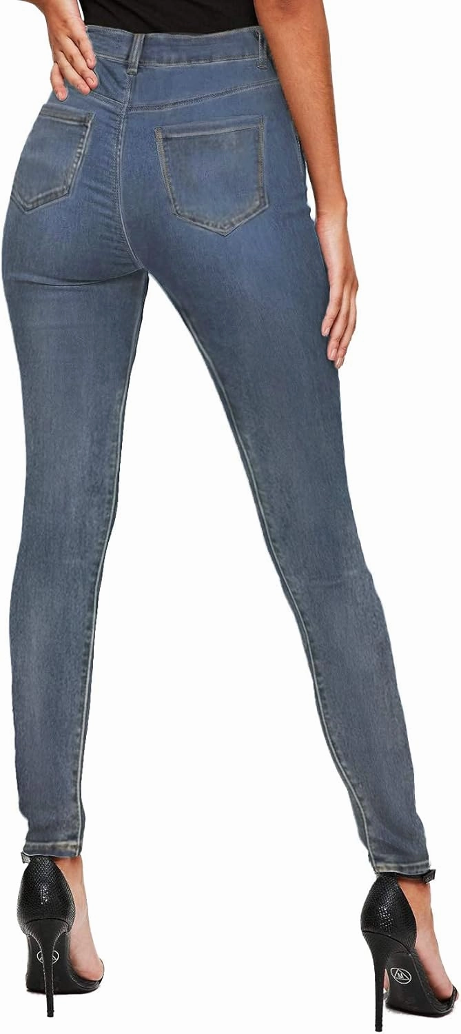 Hybrid & Company Women’s Classic Denim Mid Rise Skinny Jeans Super Stretch Pants