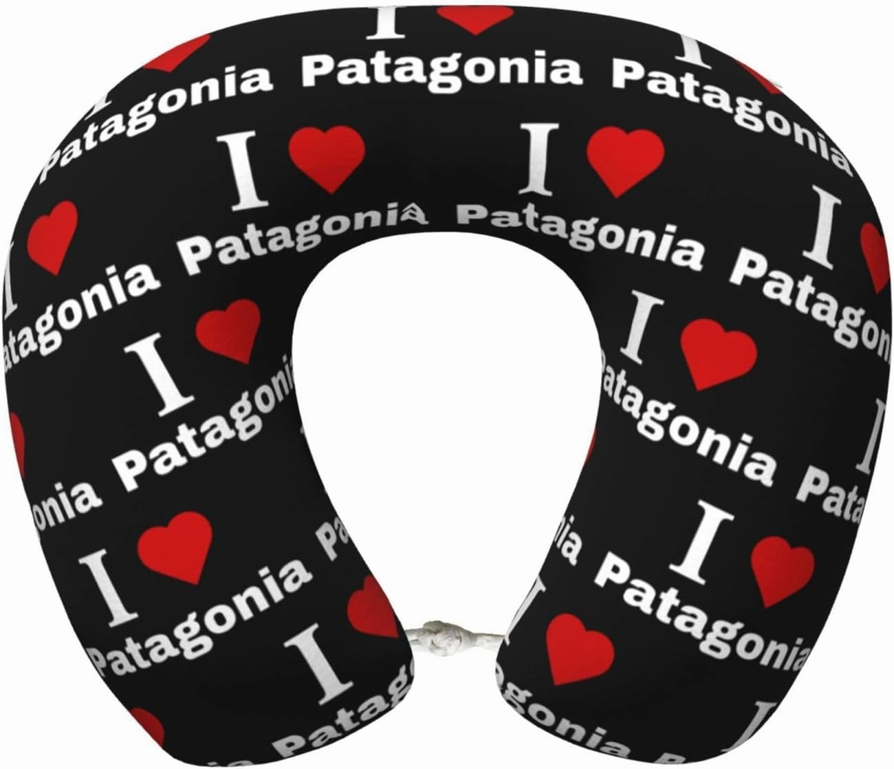 I Love Patagonia Neck Pillow Memory Foam U-Shaped Travel Neck Pillow for Airplanes Car Home