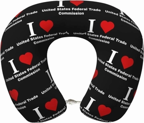 I Love United States Federal Trade Commission Neck Pillow Memory Foam U-Shaped Travel Neck Pillow for Airplanes Car Home