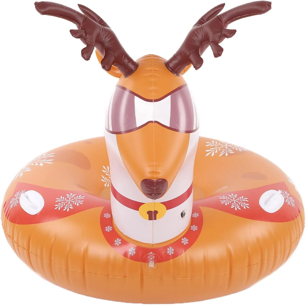 Inflatable Ski Circle with Christmas Theme - Ideal for Snow Sledding, Pool Floating, and Mini ' Indoor Play