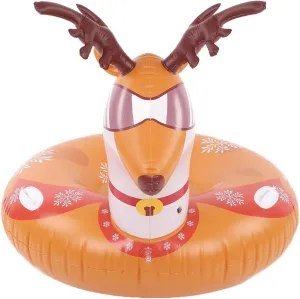 Inflatable Ski Circle with Christmas Theme - Ideal for Snow Sledding, Pool Floating, and Mini ' Indoor Play