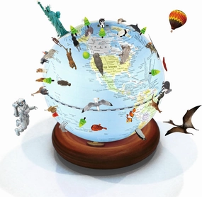 INKLAB Magic Adventures Globe – Interactive AR Educational Toy with Touch-Control Night Light, STEM Learning Gifts for Kids Ages 4-10, for Boys and Girls, Ideal for Home Décor