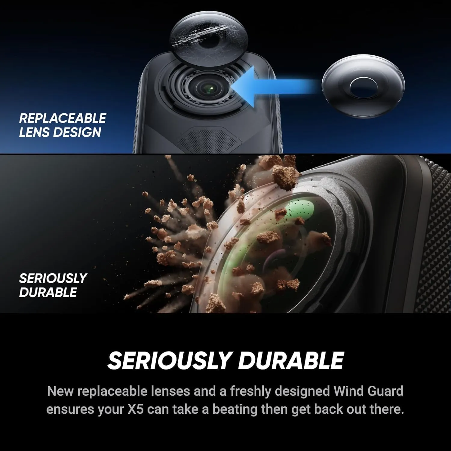 Insta360 X5 Tripod Selfie Stick Bundle -8K Waterproof 360 Action Camera with 1/2" Sensors, 8K 360 HDR Video,Perfect for Matterport 360 House Tour|Bundle Includes Tripod Selfie Stick, Lens Cap(1TB)