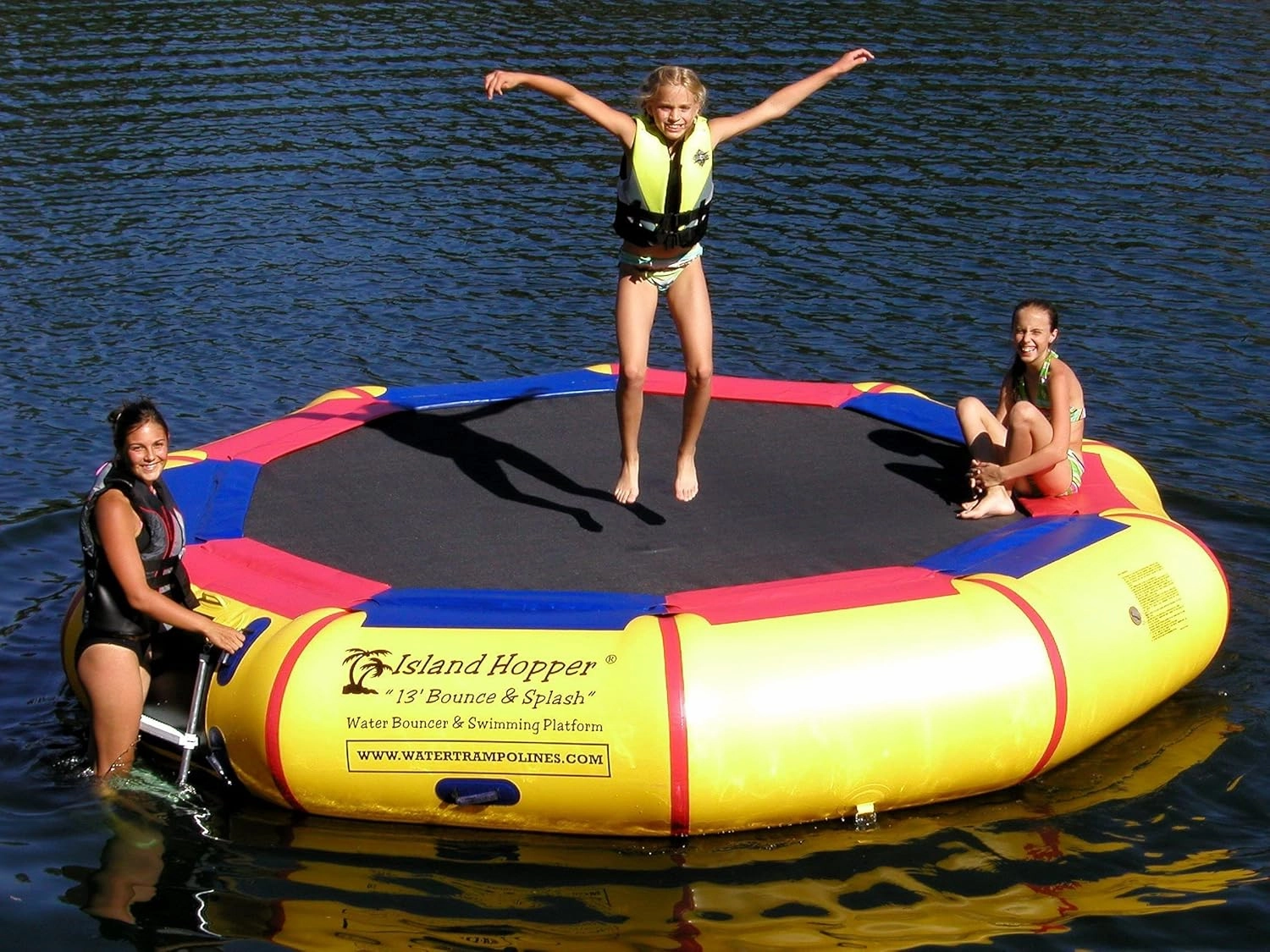 Island Hopper 13' Bounce N Splash Padded Water Bouncer