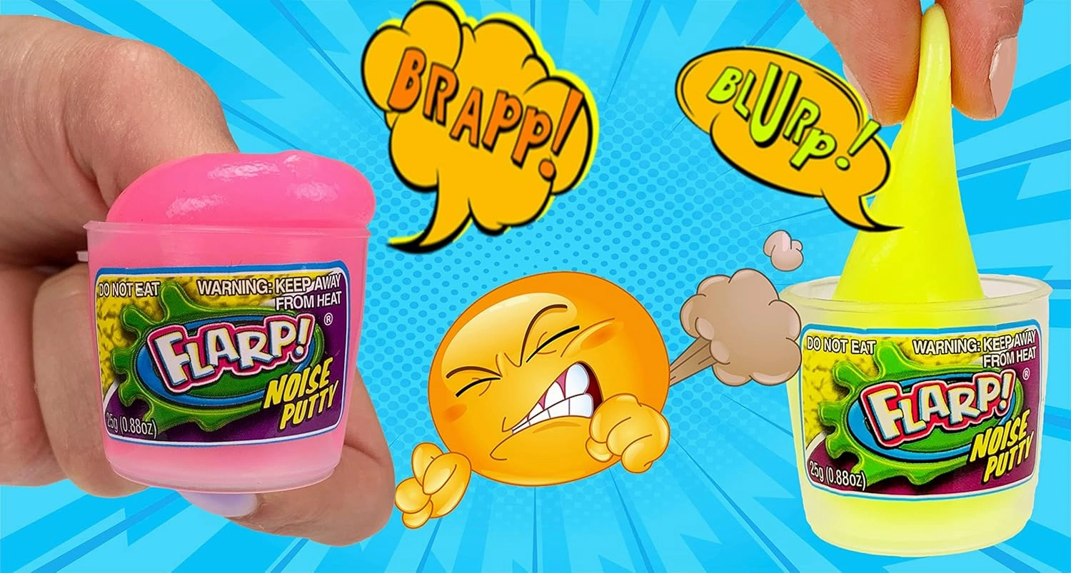 JA-RU Mini Flarp Noise Putty w/Plastic Containers (12 Pack, 48 Units) Bulk Slime Party Favors Noise Putty for Kids. Stress Relief Sensory Fidget Toys. Goodie Bag Stuffers. 336-12p