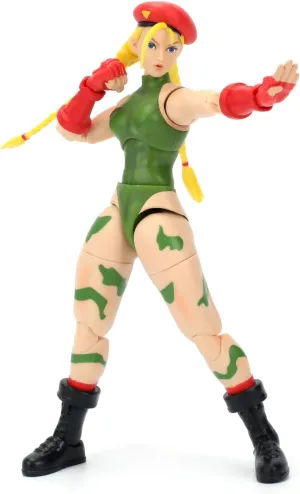 Jada Toys – Street Fighter II Cammy Action Figure - 1:12 Scale Collectible - Includes Interchangeable Heads, Hands, and Accessories - Ages 13  - Classic Video Game Nostalgia