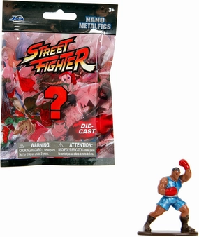 Jada Toys Street Fighter Figure (1 x Mystery Figure in Blind Pack) - Detailed Nano Collectible Figure (4 cm), 1 of 13 Street Fighter Figures Made of Metal for Fans and Collectors from 3 Years, Wave 1