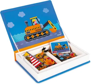 Janod MagnetiBook 69 pc Magnetic Racers Vehicle Game - Ages 3  - J02715