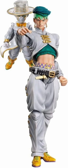 JJBA Action Figures Kishibe Rohan Figure Movable Joints Anime Figurine 6.3" JJBA Super Action Statue Collections Desktop Decoration Gift for Fans