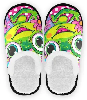 Joisal Tie Dye Dragonflies Portable Women’s Slippers, Womens House Shoes, Travel Slippers for Airplane 35-45