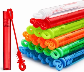 JOYIN 72 Pcs 6 Colors Mini Bubble Wands Bulk Party Favors Assortment Toys for Kids, Carnival Prizes, Wedding, Outdoor Gifts for Girls & Boys