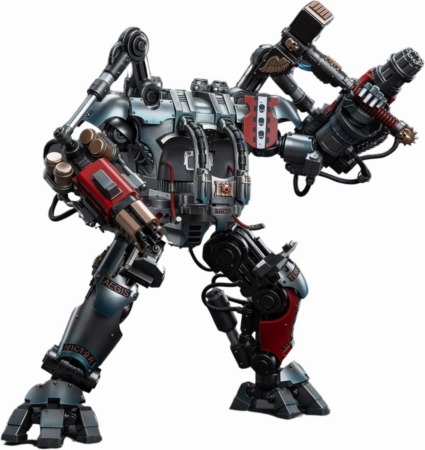 JOYTOY 1/18 Warhammer 40K Action Figure Grey Knights Nemesis Dreadknight Mecha Collection Model,Brithday Gift - 17‘’,Classic Character,Collectible Age 15 and Above