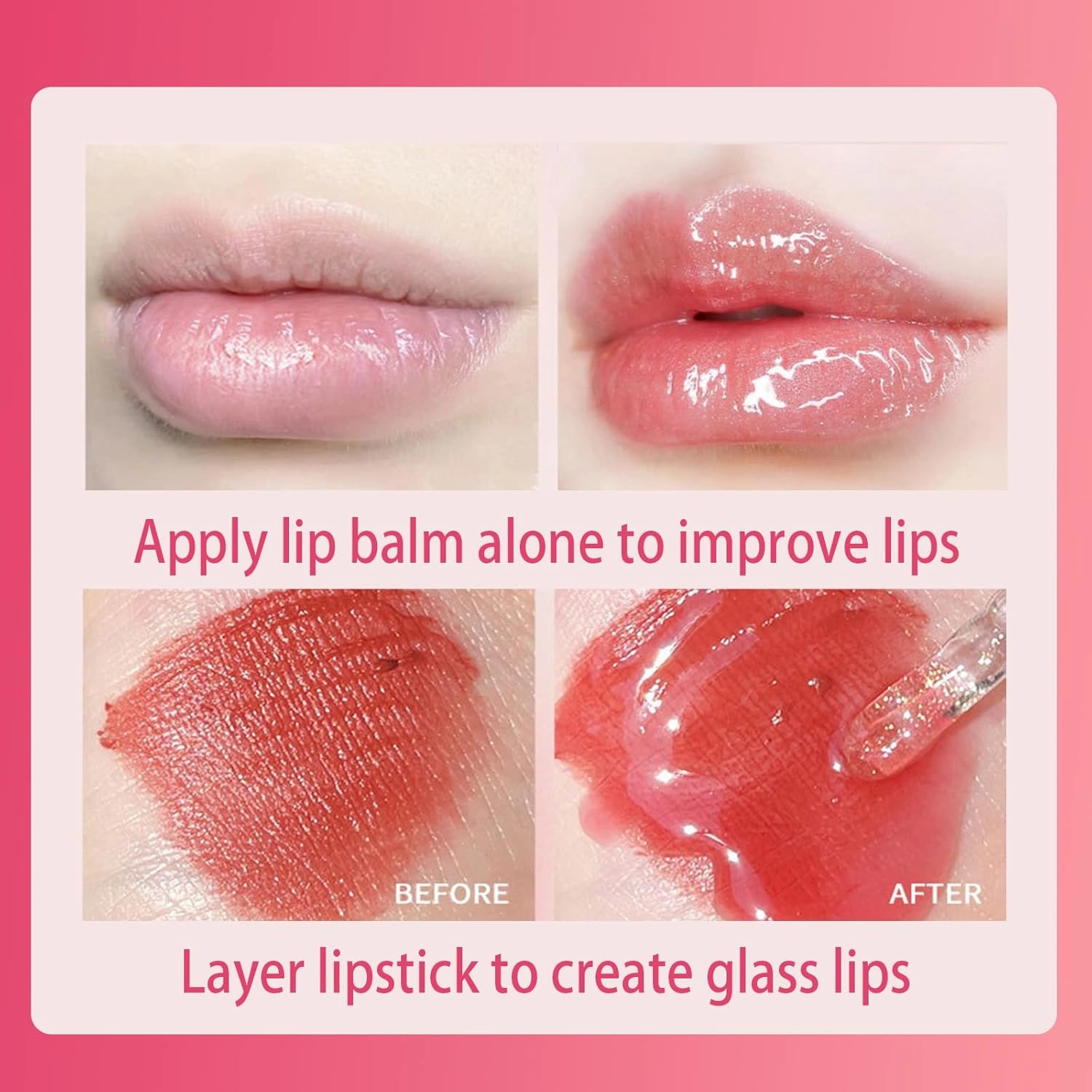 Judy Doll Lip Gloss, Judy Doll Ice Watery Lip Gloss, Jelly Hydrating Lip Gloss, Moisturizing Nonstick Tinted Gloss Lip Oil (02# Hot)