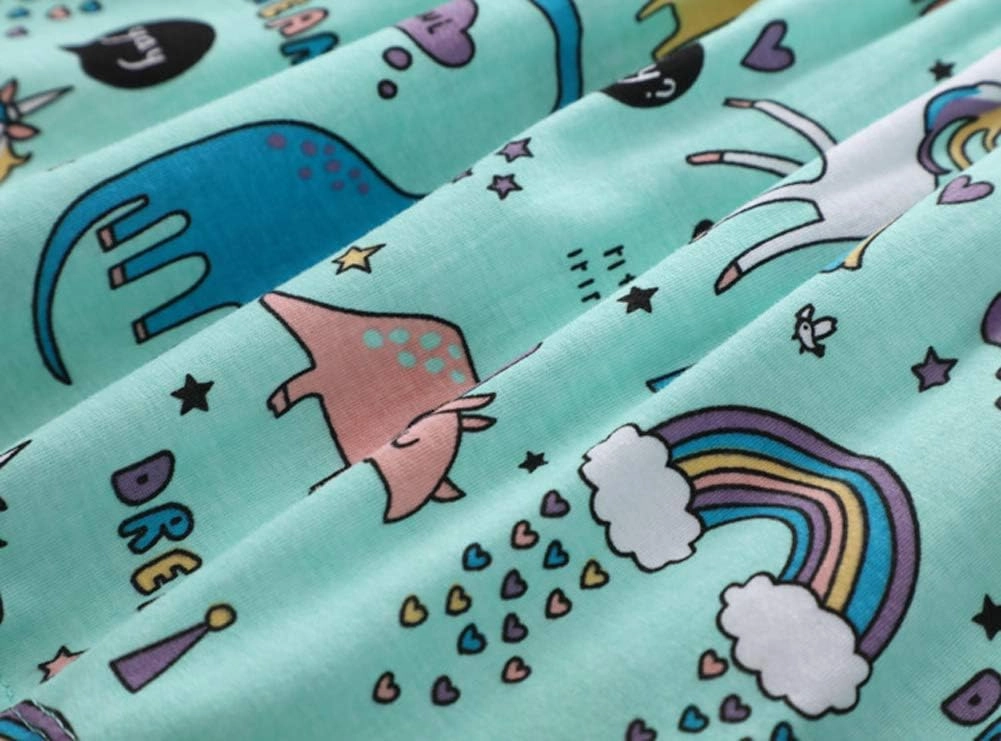 Julerwoo Toddler Girls Dinosaur Dress Long Sleeve Cotton Casual Dress for 2-10 Years