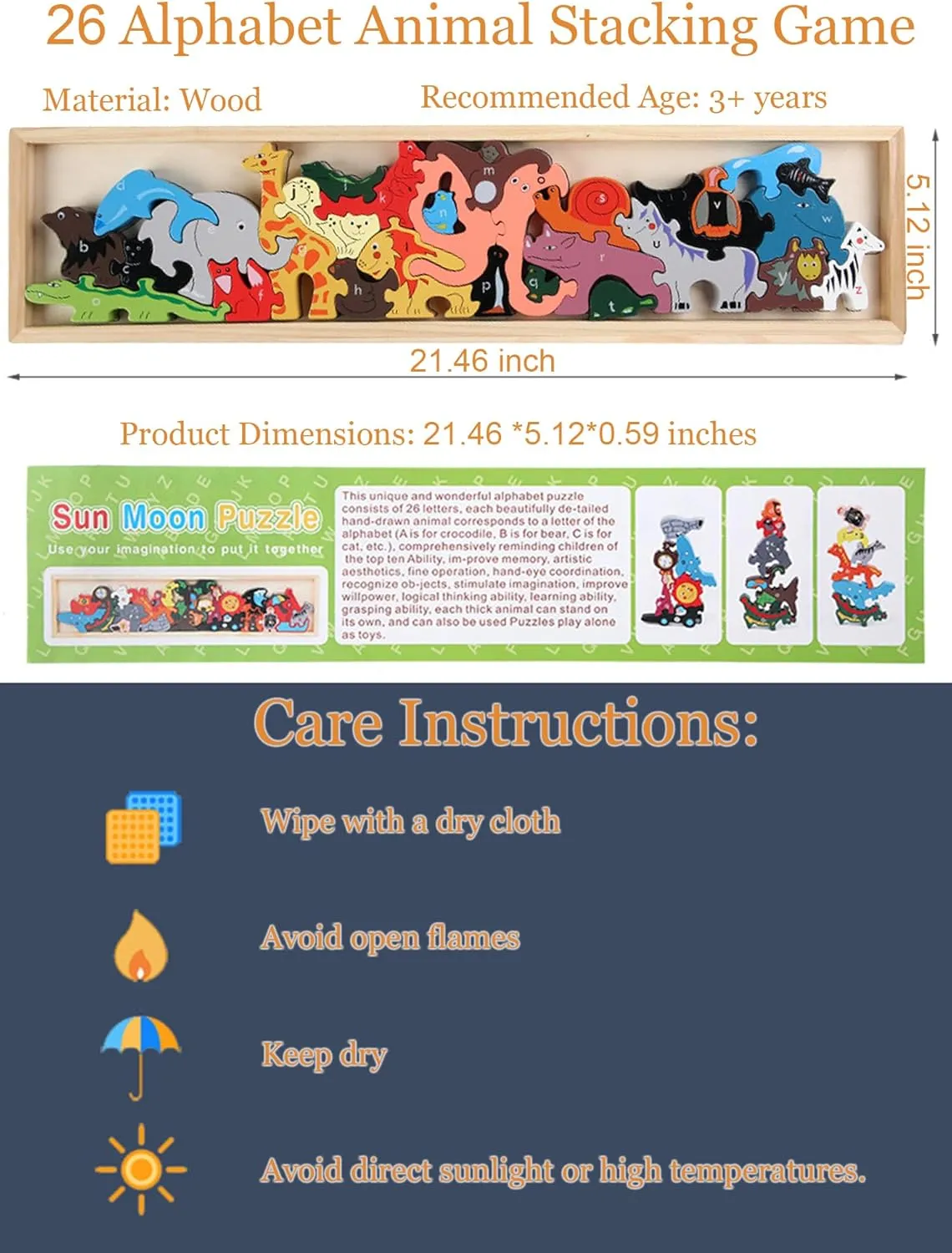 Jumbo Traffic Parade A to Z Puzzle - Educational Wooden Alphabet Playset - 5 and Up, Perfect Family Games for Kids Adults Party Friends Team Travel Birthday