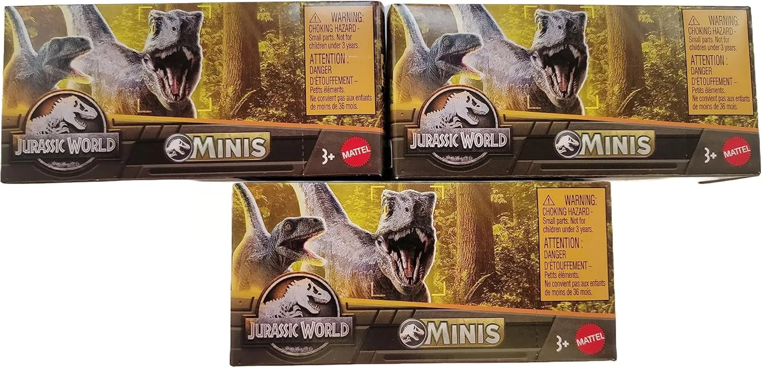 Jurassic World Dinosaurs Minis Surprise Pack of Dinos Box (Pack of 3)