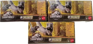 Jurassic World Dinosaurs Minis Surprise Pack of Dinos Box (Pack of 3)