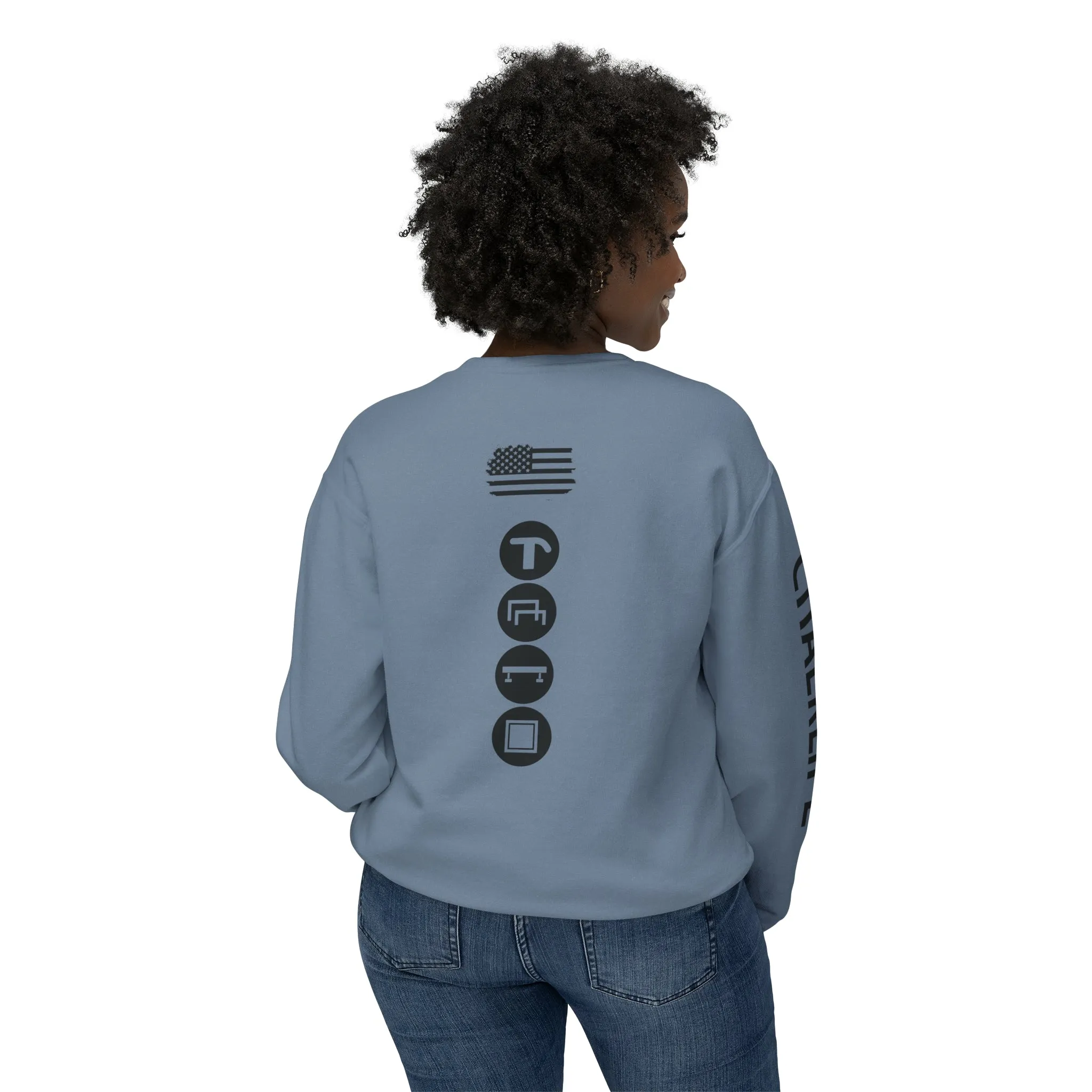 JustJules - Women's Gymnastics Events Spine - Lightweight Crewneck Sweatshirt