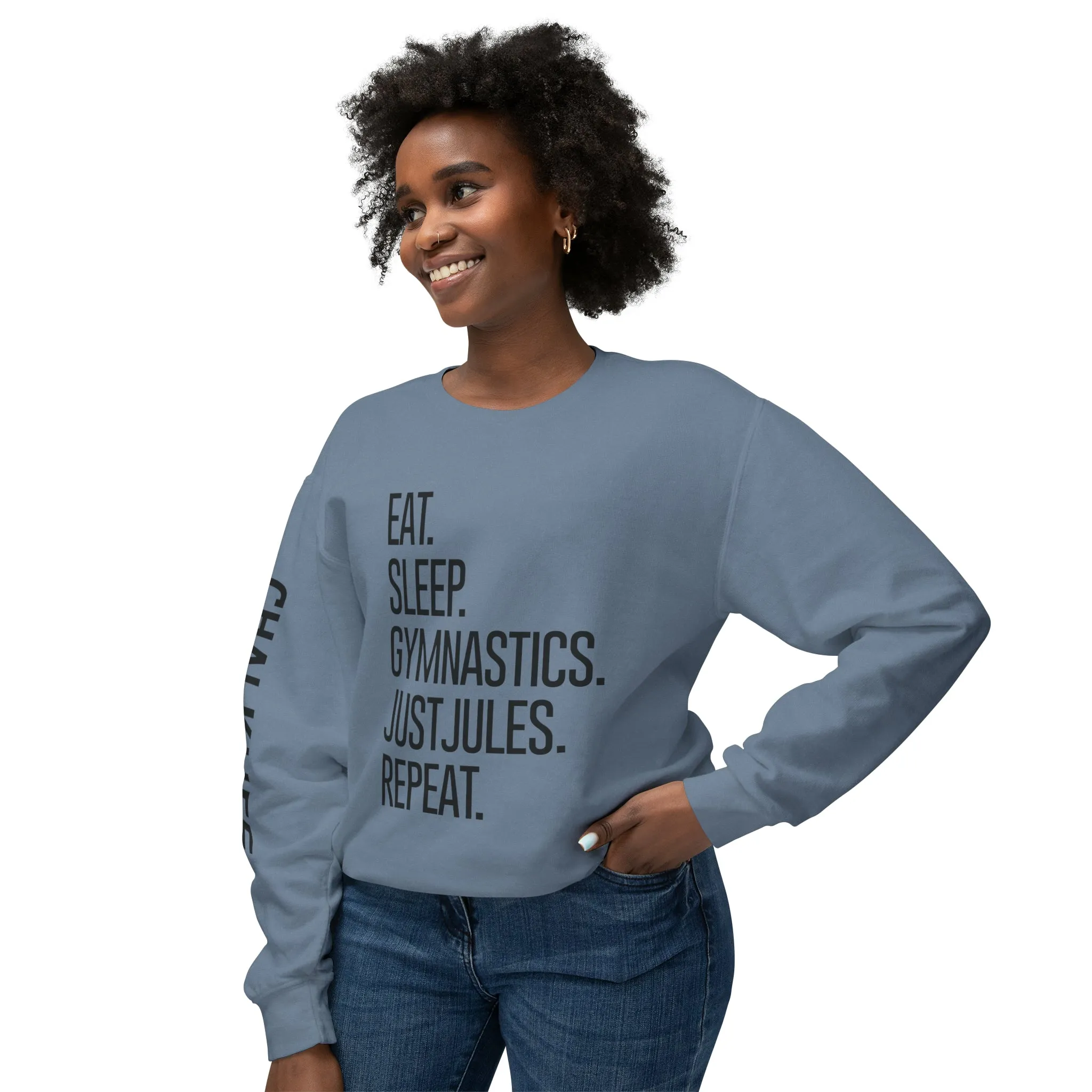 JustJules - Women's Gymnastics Events Spine - Lightweight Crewneck Sweatshirt