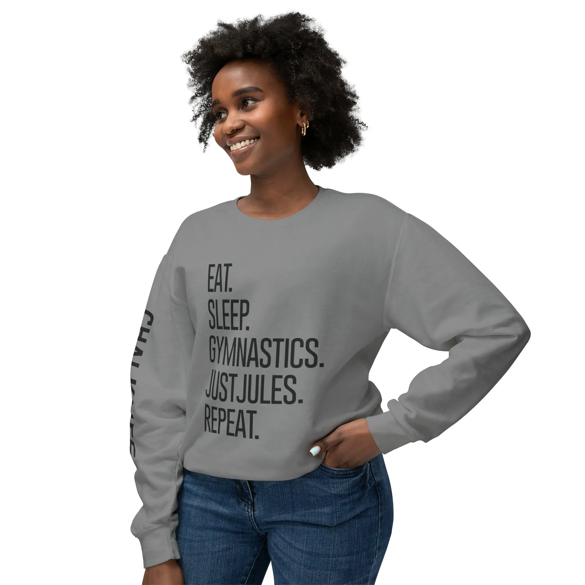 JustJules - Women's Gymnastics Events Spine - Lightweight Crewneck Sweatshirt