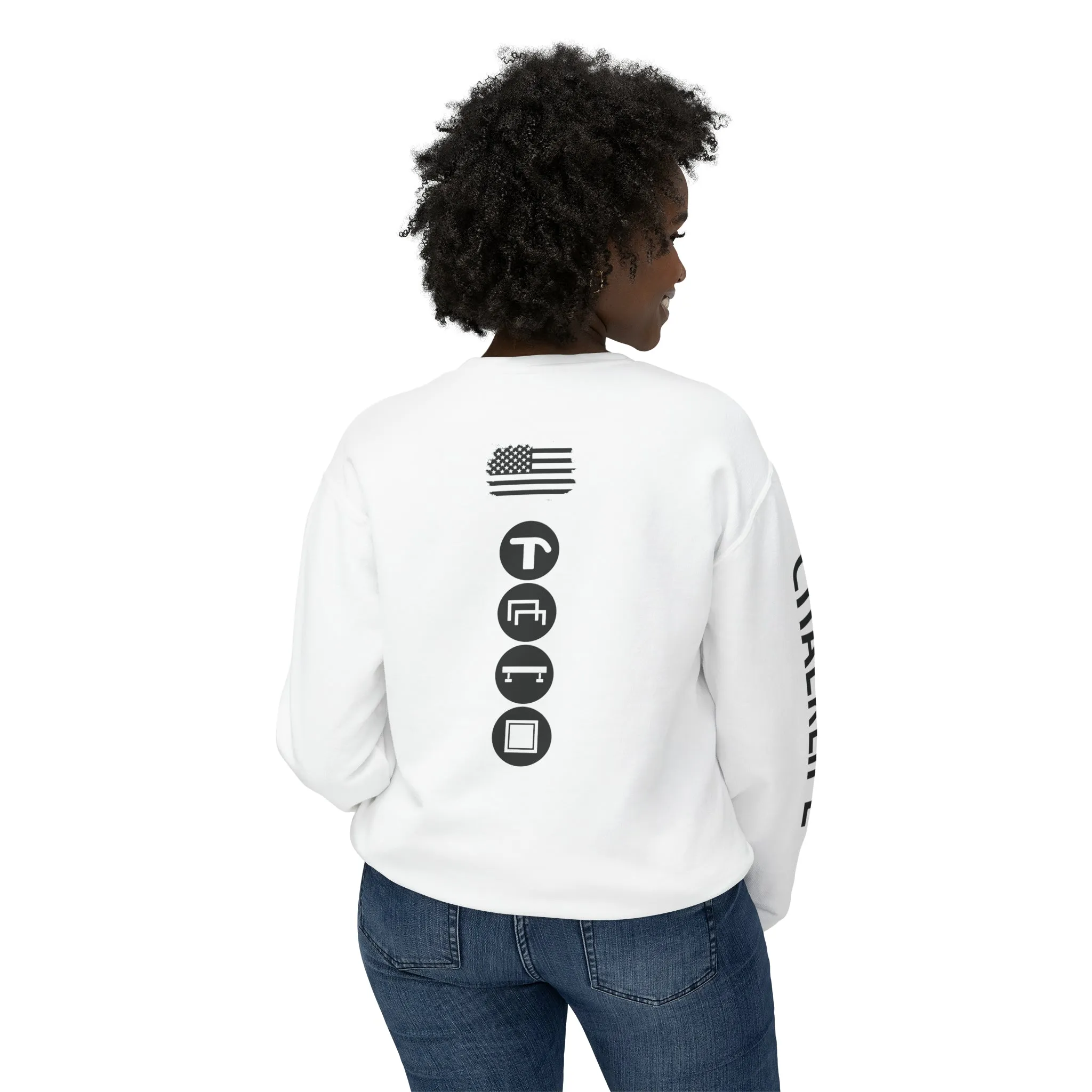 JustJules - Women's Gymnastics Events Spine - Lightweight Crewneck Sweatshirt