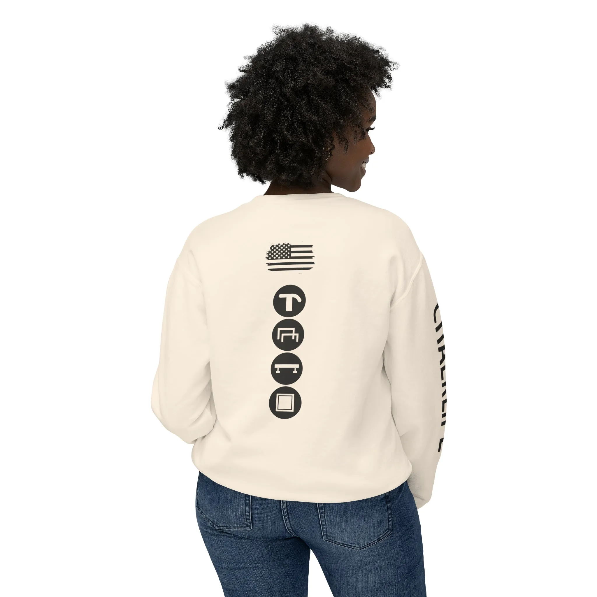JustJules - Women's Gymnastics Events Spine - Lightweight Crewneck Sweatshirt