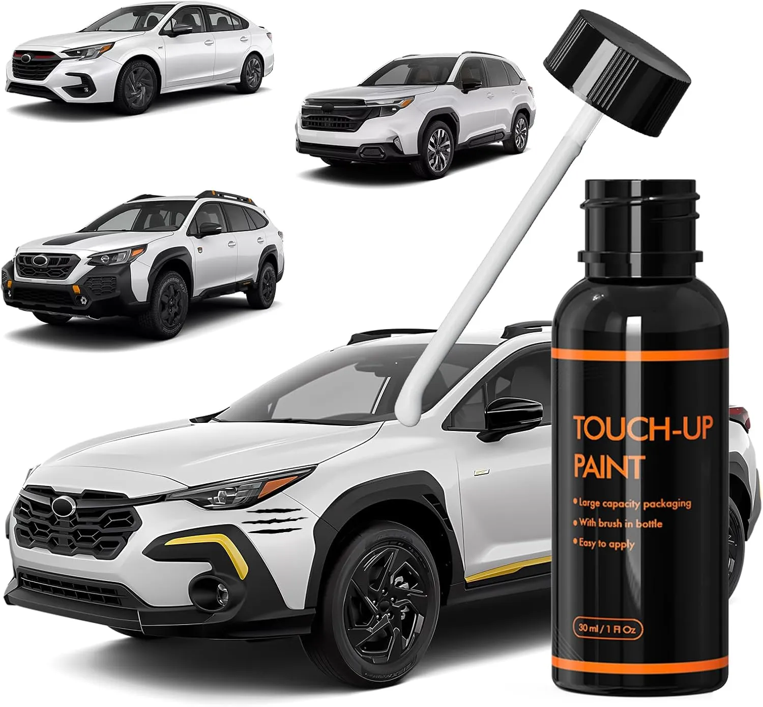 K1X Crysta White Touch Up Paint for Subaru, DIY Car Paint Scratch Repair Kit, Automotive Paint, Quick & Easy Fix Scratch Repair for Crosstrek/Outback/Forester/Ascent/Impreza