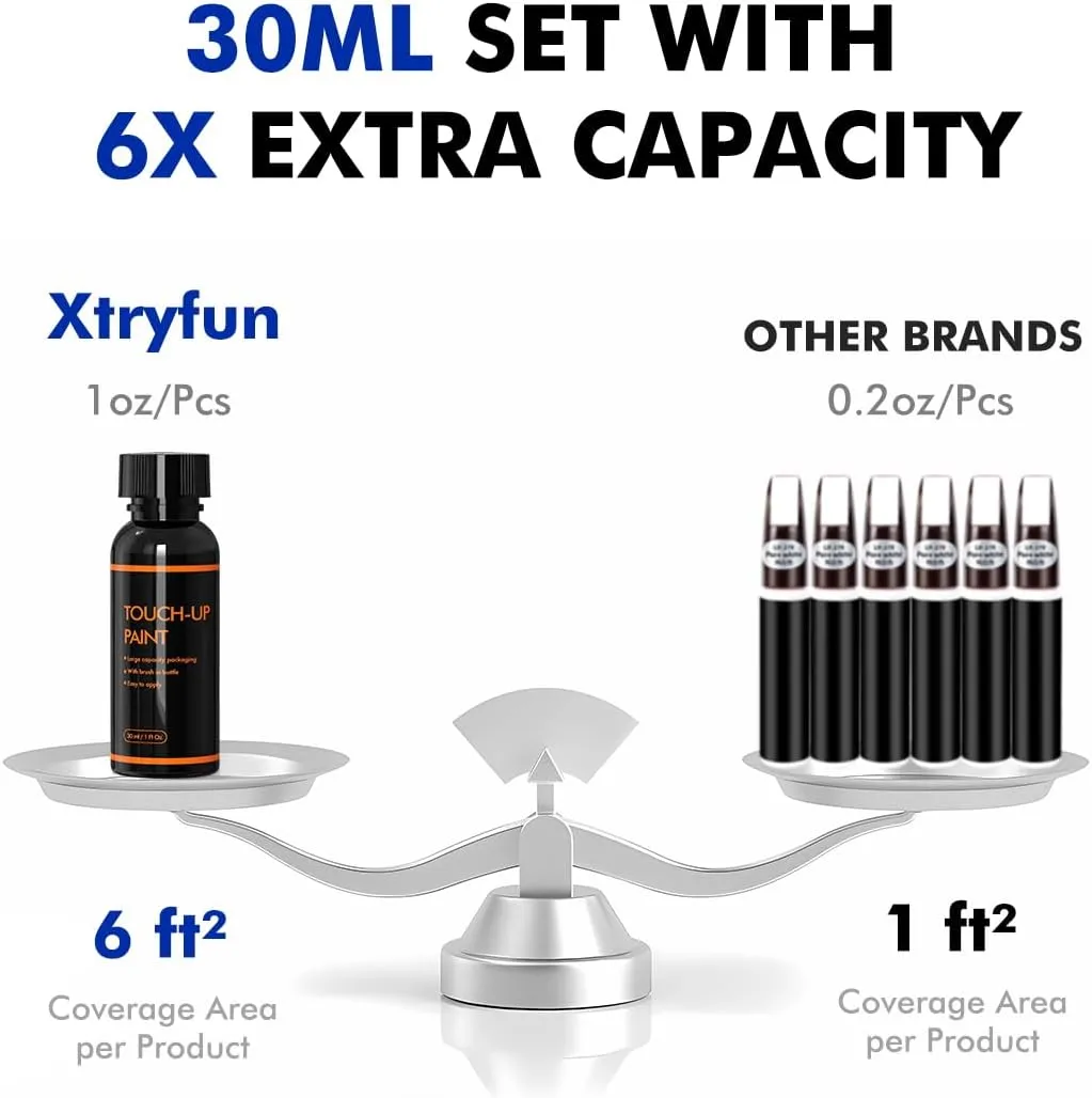 K1X Crysta White Touch Up Paint for Subaru, DIY Car Paint Scratch Repair Kit, Automotive Paint, Quick & Easy Fix Scratch Repair for Crosstrek/Outback/Forester/Ascent/Impreza
