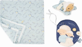 KALOO - Sweet Sleep - My First Birth Set to Sleep Baby - Imagier   Mini Sheep Soft Toy   Maxi Swaddle Baby Swaddle 1m - From Birth, K221008