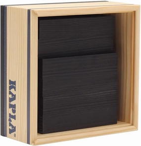 KAPLA 40 Squares Black - Wooden Construction Set 40 Black Colored Building Planks