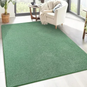 Keeko 5x8 Area Rugs for Living Room, Soft Modern Memory Foam Bedroom Rug Washable Indoor Rug Low Pile Minimalist Non-Slip Carpet Big Rugs for Kids Nursery Room Home Decor Green and White