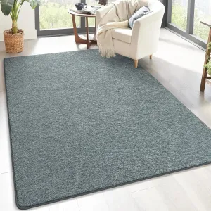 Keeko 5x8 Area Rugs for Living Room, Soft Modern Memory Foam Bedroom Rug Washable Indoor Rug Low Pile Minimalist Non-Slip Carpet Big Rugs for Kids Nursery Room Home Decor Grey and Green