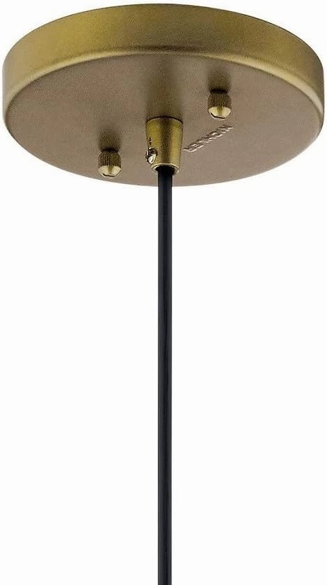 Kichler Avery 9.75" Globe Mini Pendant Industrial 1 Light Mini Pendant Ceiling Light Fixture with Clear Seeded Glass in Black, for Living Room, Bedroom or Kitchen (9.75" x 9.75" x 11.25") 43852BK