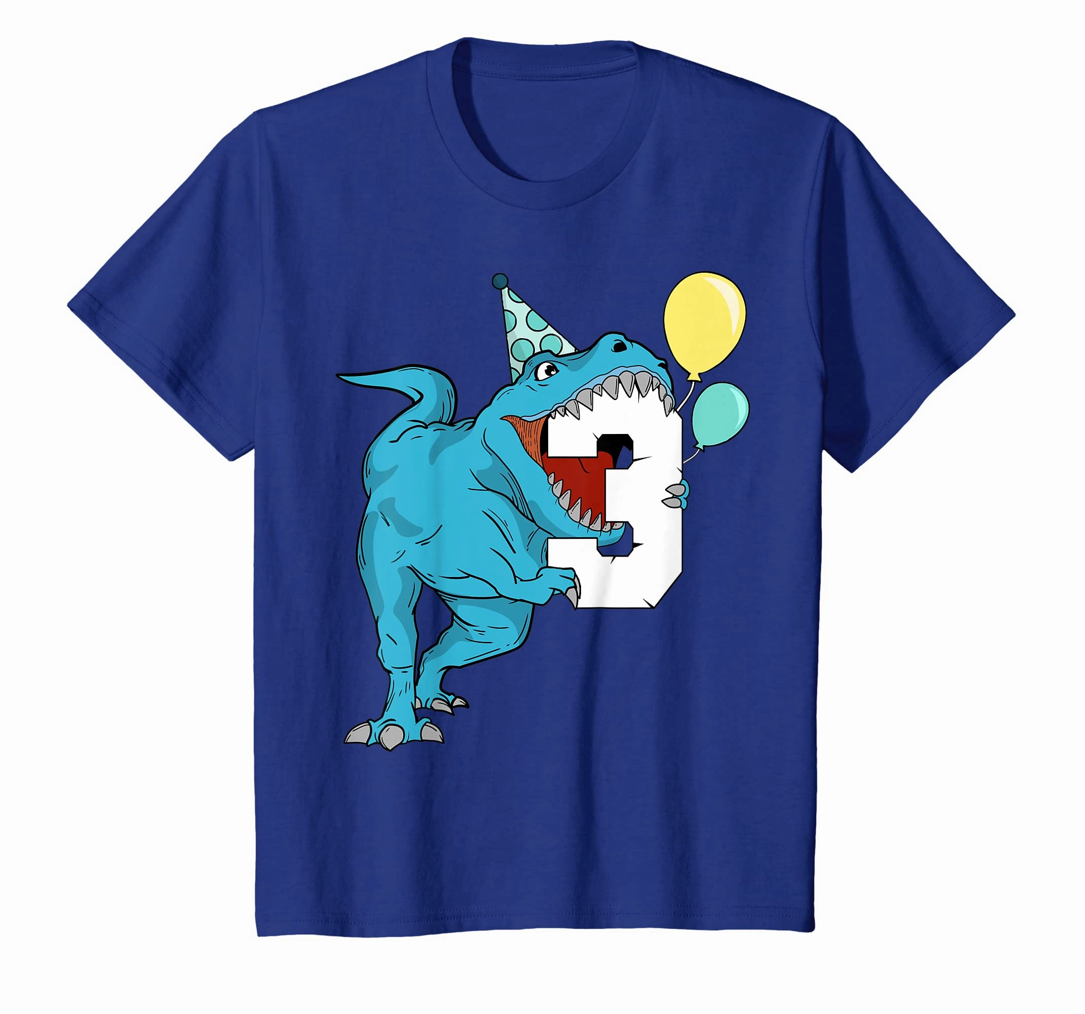Kids Dinosaur 3rd Birthday T Shirt Boys T-Rex 3 Year Old Gift Tee