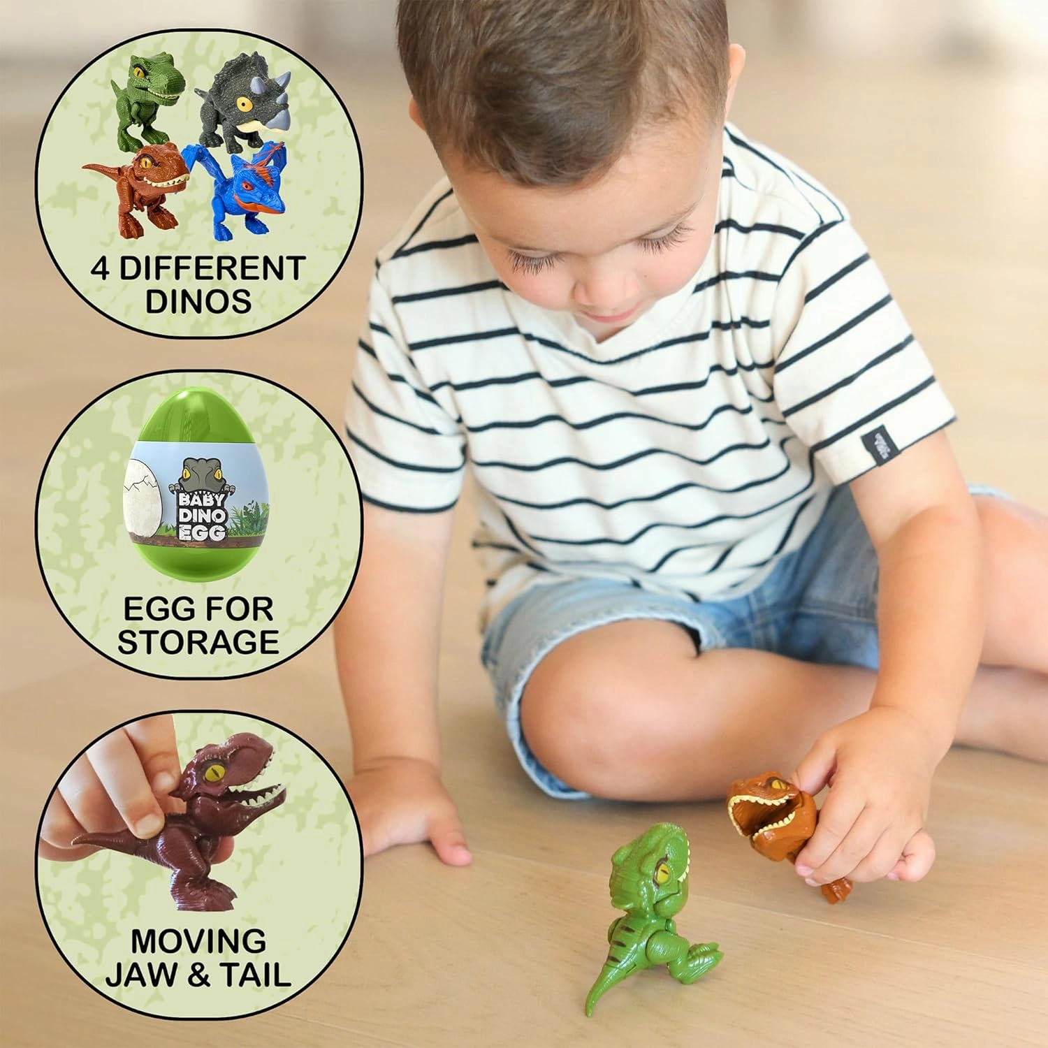 Kids Dinosaur Toys, Baby T-Rex Dino Eggs Small Egg Toys, Perfect Toy for Toddlers and Kids, 4X Mixed Color Toy Dino Eggs (Colors Shipped at Random) (Dinosaur, 8, Pack)
