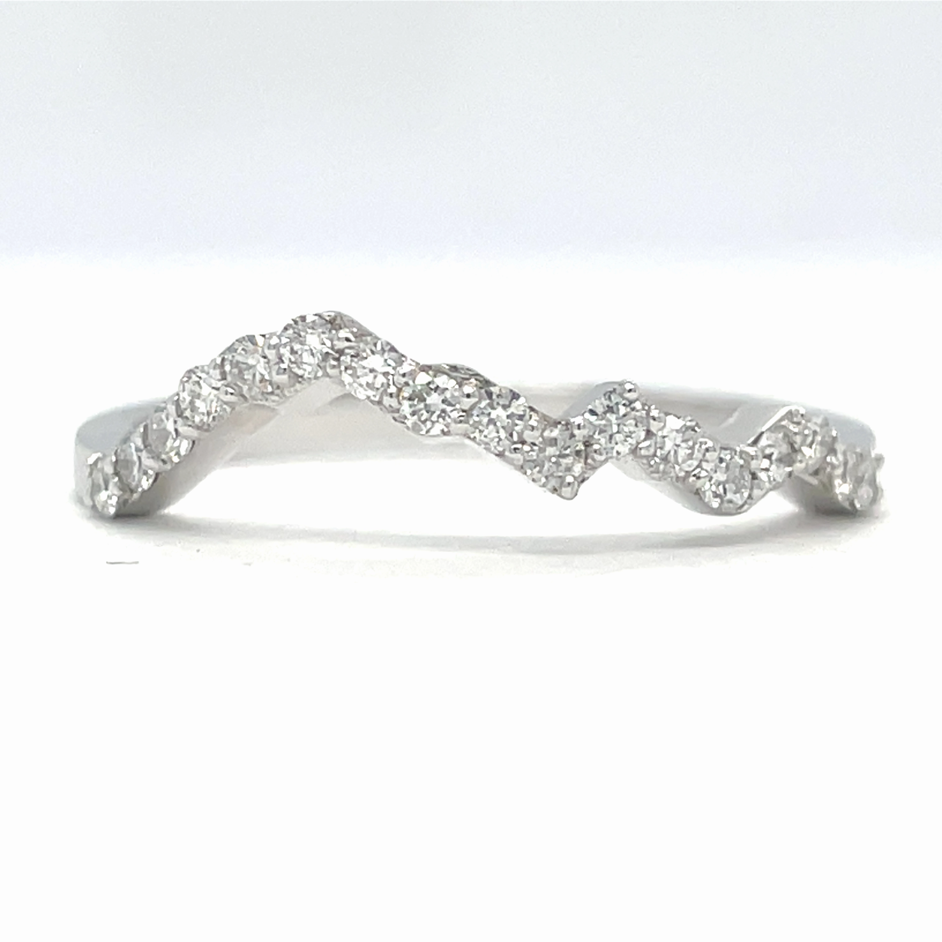 Kings Peak Natural Diamond White Gold Tracer Band
