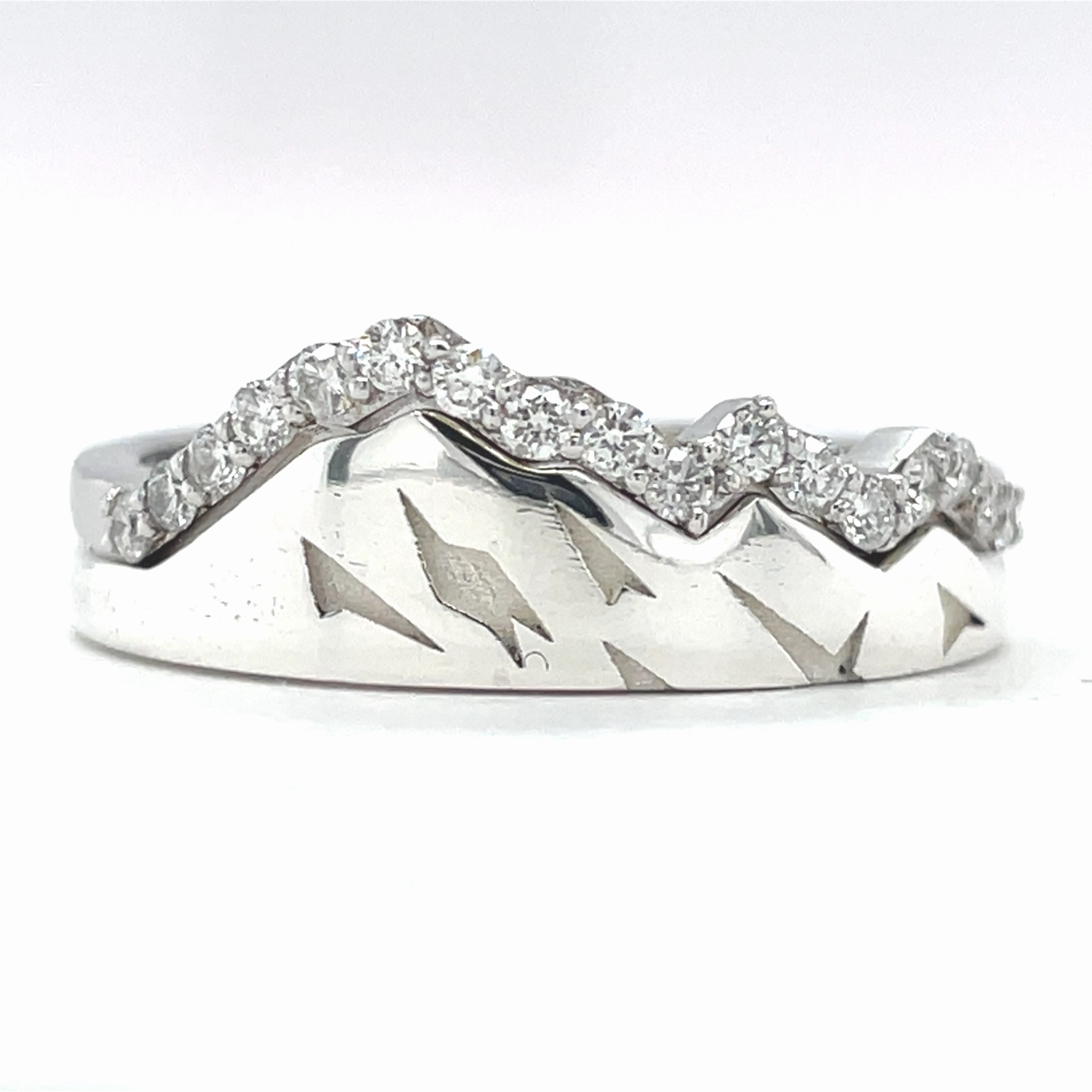 Kings Peak Natural Diamond White Gold Tracer Band