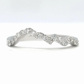 Kings Peak Natural Diamond White Gold Tracer Band