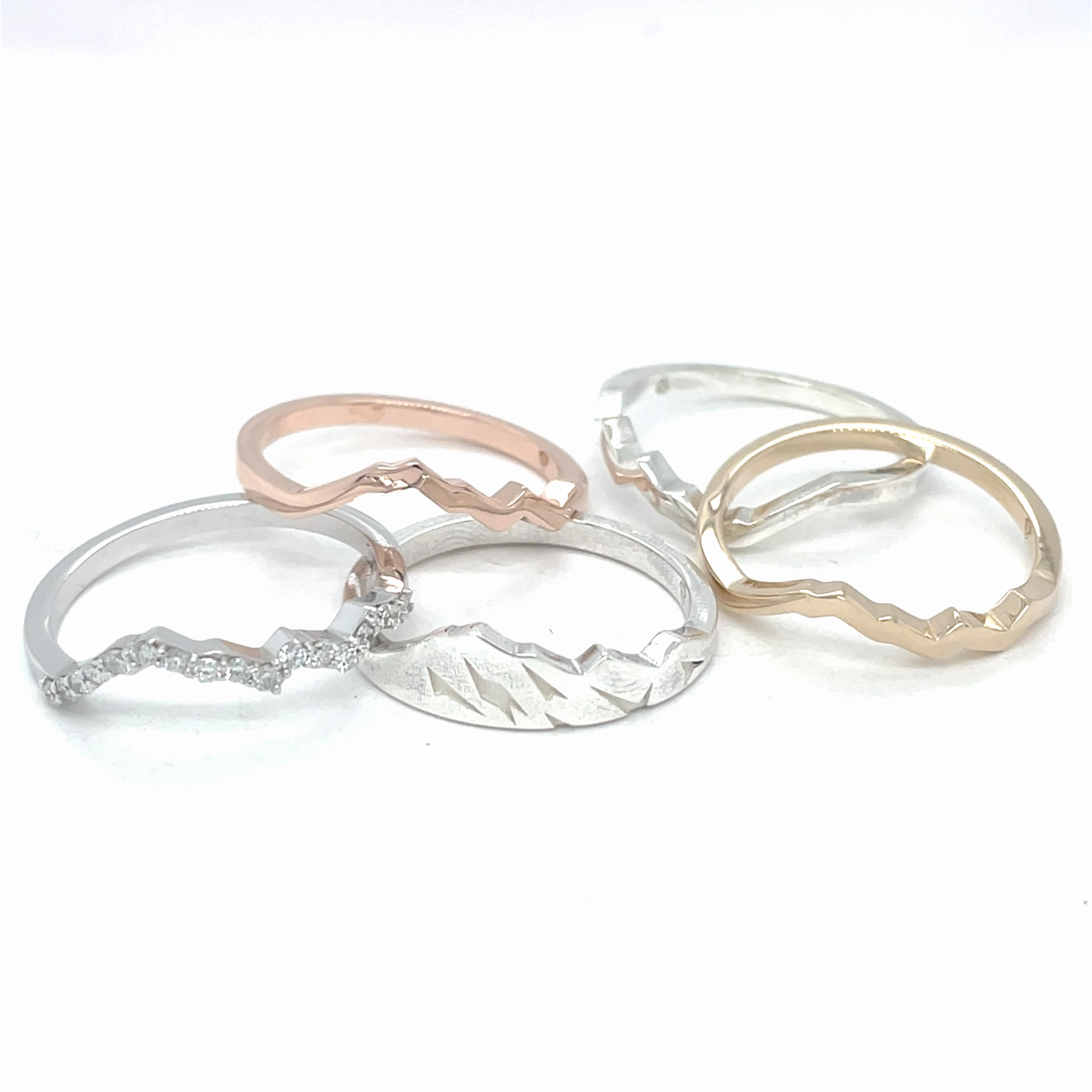 Kings Peak Natural Diamond White Gold Tracer Band