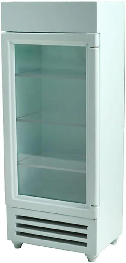 Kisangel Mini Dollhouse Refrigerator Miniature Fridge Furniture Kitchen Pretend Role Play Toys for Minihouse Photo Props,Green