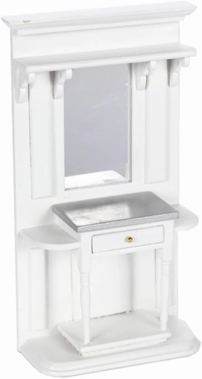 Kisangel 1pc Mini Dressing Table Model for Dollhouse Scale Furniture Accessory Realistic Design Decor for Miniature Home Bedroom Unique for Model Enthusiasts