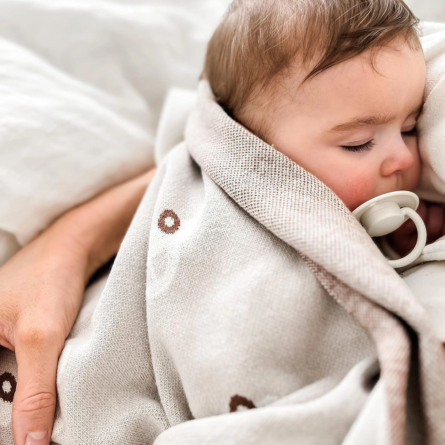 Knit Baby Blanket for Girls and Boys 100% Cotton Buttery Soft Cozy Receiving Swaddle Crib Stroller Blanket for Shower Gift Registry for Newborns, Infants, Toddlers (Cars - Cream)